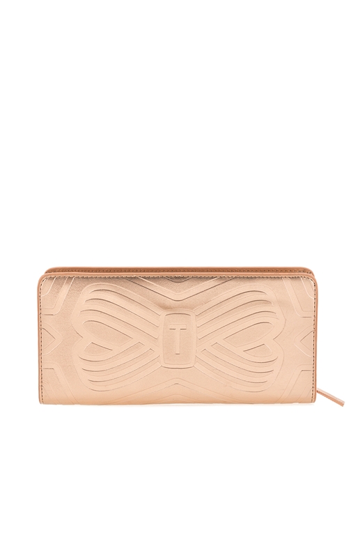 TED BAKER-Γυναικείο πορτοφόλι MELLVNA EMBOSSED BOW TED BAKER ροζ 